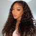 Brown Water Wave Lace Front Wigs