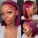 Burgundy Bob Middle Part Wig