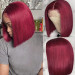 Burgundy Bob Middle Part Wig