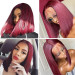 Burgundy Bob Middle Part Wig