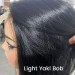 Realistic Light Yaki Straight Wig Glueless Bob Human Hair