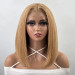 Short Straight Wig Glueless Honey Blonde Bob Human Hair