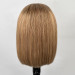 Short Straight Wig Glueless Honey Blonde Bob Human Hair