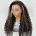 Summer-Proof Black Wig With Highlights Water Wave Pre Plucked Closure Human Hair Wig
