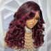 99j Burgundy Side Part Body Wave Wig Human Hair 