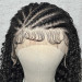deep wave barided style lace front wig