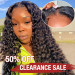 Glueless Deep Wave Wigs 6x6 Transparent Lace Closure Wig 16-30in