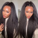 Glueless Kinky Straight 5x5 Lace Closure Human Hair Wig