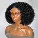 Glueless Shoulder Length Curly 5x5 Closure Lace Mid Part Wig