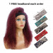 Red Headband Wig