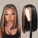 Short human hair lace front wig