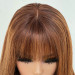 Highlight Color Straight Hair Wig With Bang Glueless Closure Wig