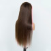 Pink Skunk Stripe Color On Chocolate Brown Transparent Lace Wig