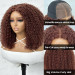 Colored Pre Cut Glueless Closure Wig Kinky Curly Afro Human Hair Wigs