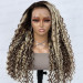 Brown Blonde Balayage Loose Deep Wave Human Lace Front Wigs