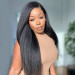 Kinky Straight Hair Lace Front Wig Human Hair