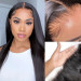 Straight Transparent HD Invisible Lace Front Human Hair Wigs 