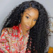 Curly U Part Wig Real Human Hair Wigs for Women