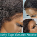 Kinky Straight Wig With 4C Hairline Kinky Edges Lace Front Wigs