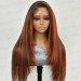 Bright Highlight Layered Straight Lace Front Wig Human Hair