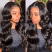 Body wave Lace Front Wigs Natural Black Hair Color