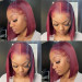 Burgundy Bob Middle Part Wig