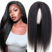 Natural Wigs 16-24in Kinky Straight Hair 6*6 Closure Wig For Women