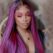 Pink and Black Lace Front Wig Human Hair