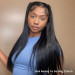 Straight Pre Braided Lace Front Wigs Ready To Go Wigs With Invisible HD lace