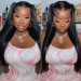 Straight Pre Braided Lace Front Wigs Ready To Go Wigs With Invisible HD lace