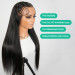 Straight Pre Braided Lace Front Wigs Ready To Go Wigs With Invisible HD lace