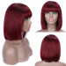 red bob wig