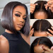 Short Bob Human Hair 5x5 Closure Lace Wigs