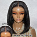 Short Straight Hair Bob Invisible Lace Gluless Wig