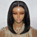 Short Straight Hair Bob Invisible Lace Gluless Wig