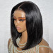 Short Straight Hair Bob Invisible Lace Gluless Wig