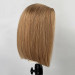 Short Straight Wig Glueless Honey Blonde Bob Human Hair