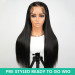 Straight Pre Braided Lace Front Wigs Ready To Go Wigs With Invisible HD lace