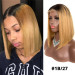 striaght hair T1B 27 ombre color bob lace wig