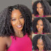 U Part Wig Human Hair Kinky Curly Wig for Women