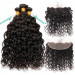 Water Wave Curls Bundles With 13X4 Frontal