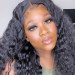 Glueless Water Wave 5x5 Lace Closure Wigs For Women
