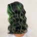 Green Highlight Lace Wig Body Wave Glueless Wigs Human Hair