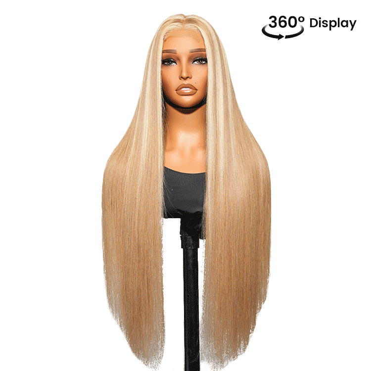 Ombre Highlight Blonde P10/613 Color Straight 3x6 HD Lace Deep Part Human Hair Wig