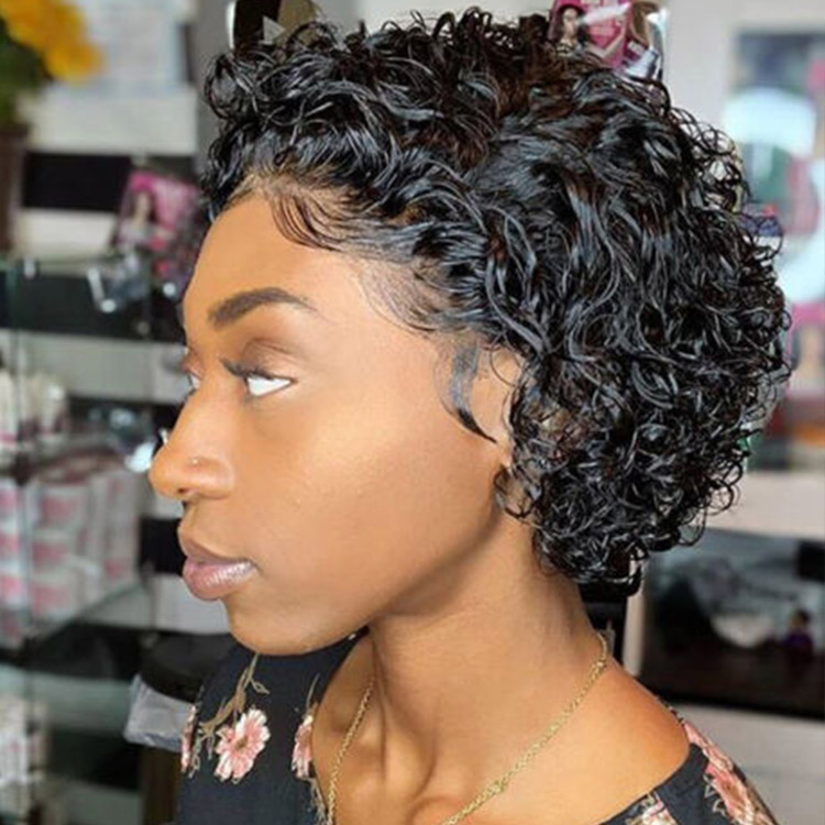 Breathtaking Short Curly Lace Front Wigs Abstract in 4K