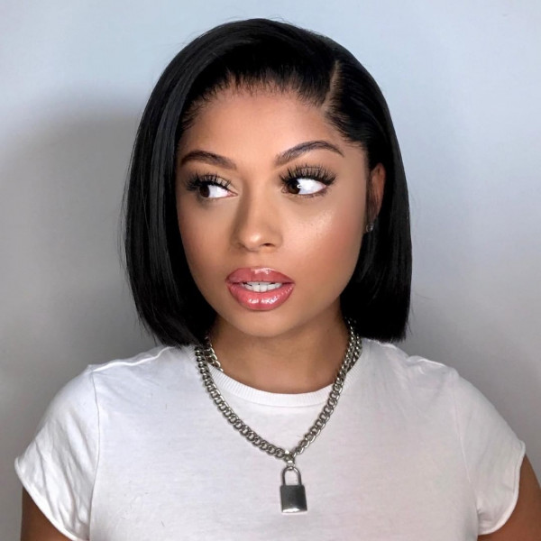 Short Bob Invisible Lace Wig with HD Lace Frontal -Asteriahair