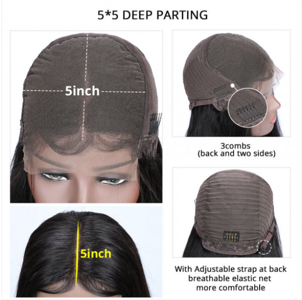 5x5 closure wig