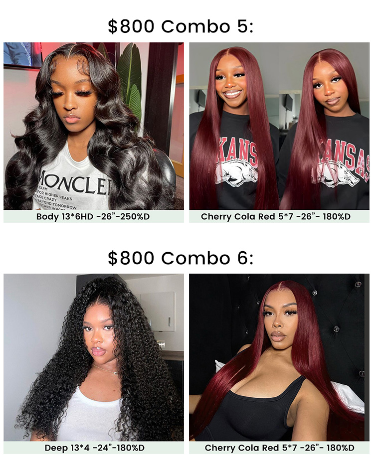Cherry Cola Red Human Hair Wig