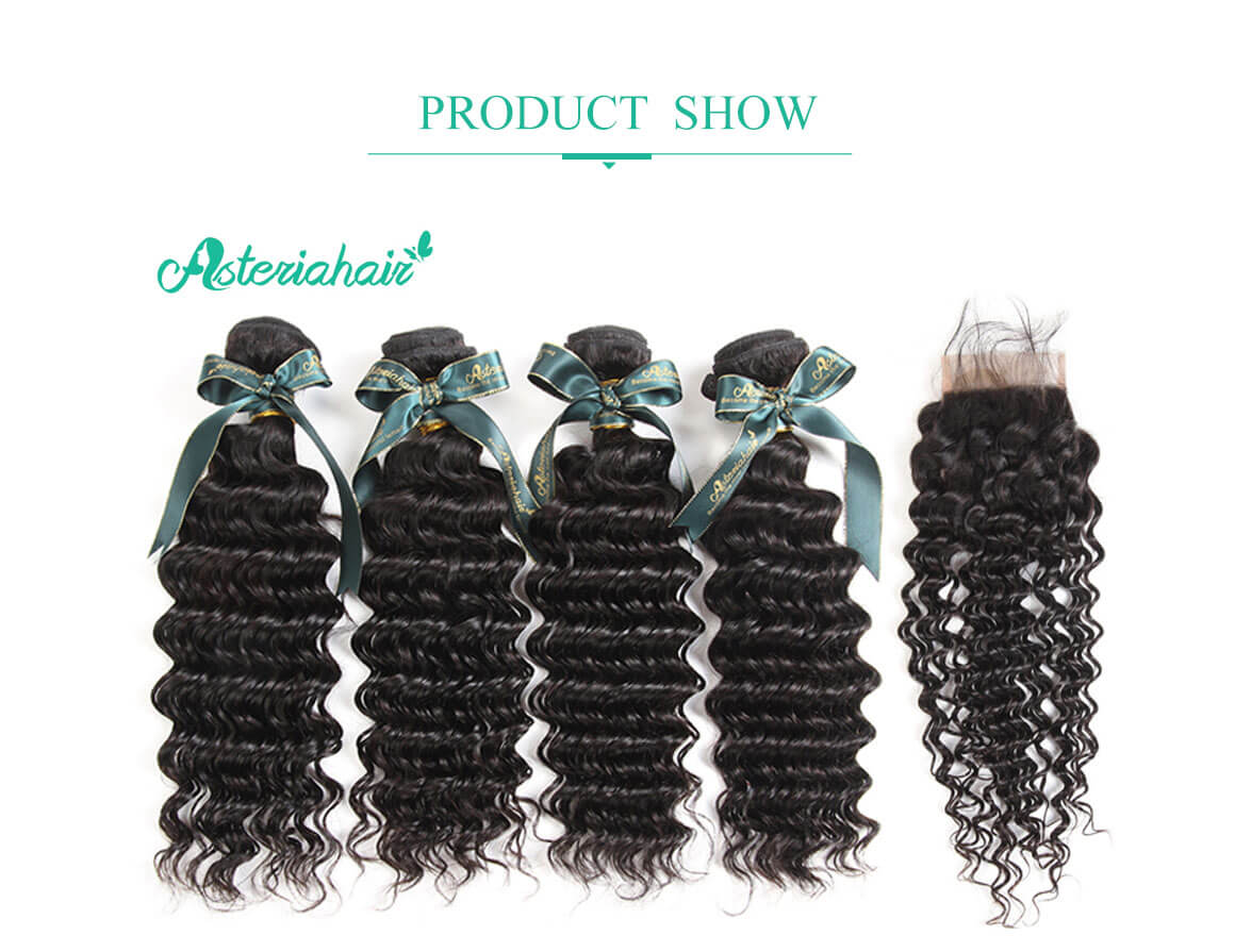 4 bundles deep wave with closure