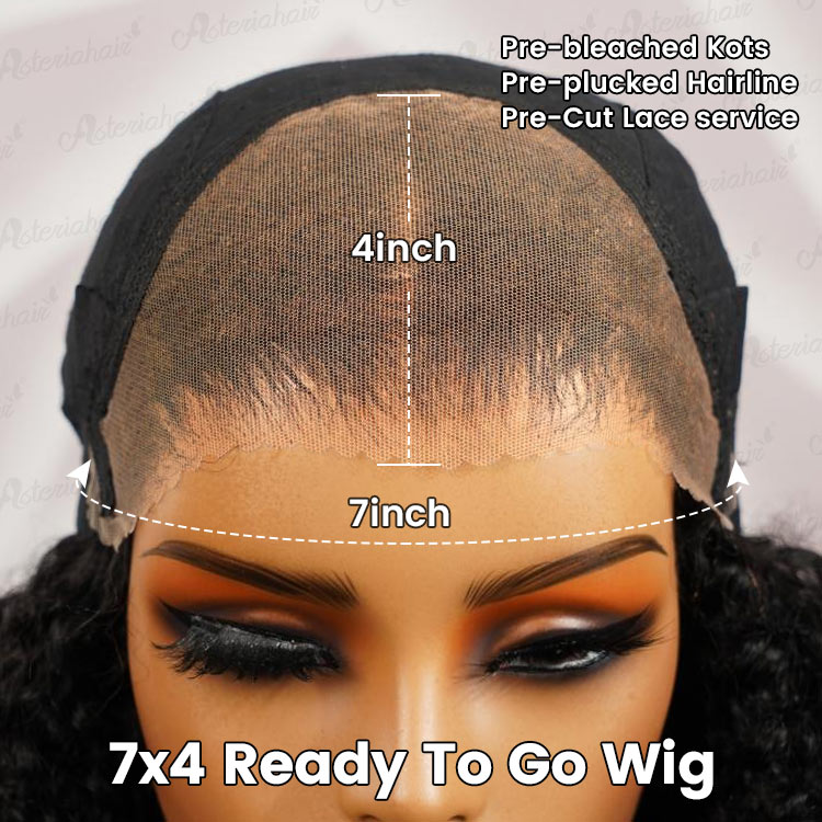 7x4 lace front ready to go wig
